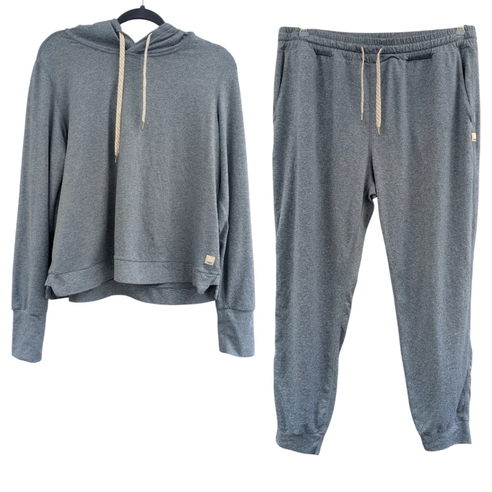 Vuori Mallorca Blue Cozy Hoodie & Jogger Set - Picture 1 of 3